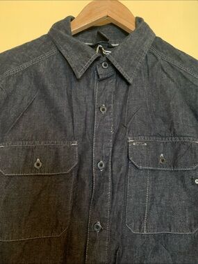 Marmot Mountain Works Button Up Shirt Dark Wash Denim Jean